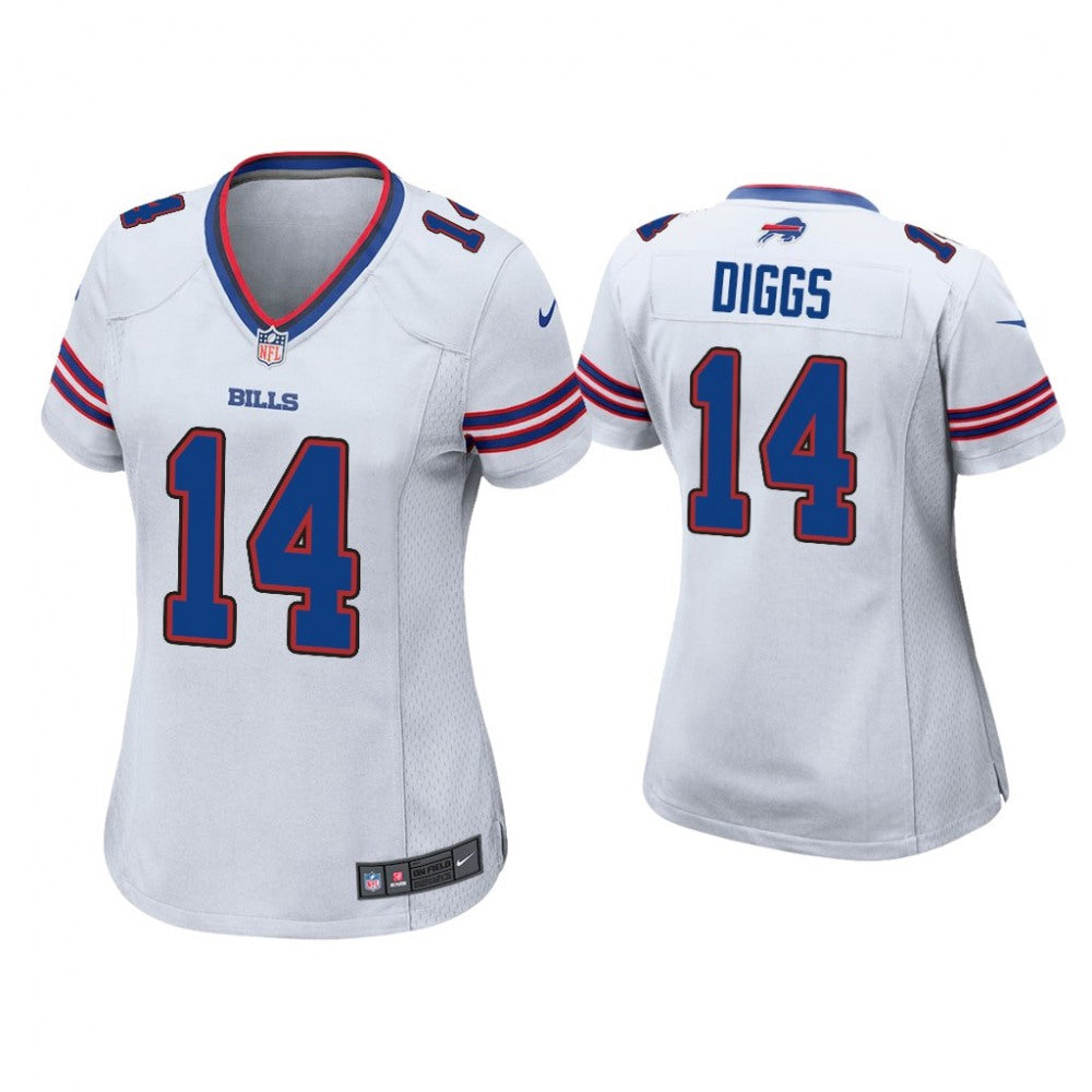 Women's Buffalo Bills #14 Stefon Diggs White Stitched Jersey 