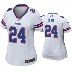 Women's Buffalo Bills #24 Kaiir Elam White Stitched Football Jersey 