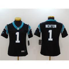 Women's Carolina Panthers #1 Cam Newton Black Vapor Untouchable Player Limited Jersey 