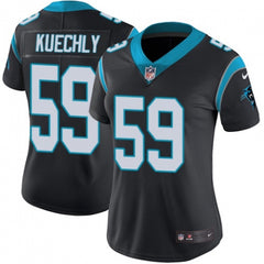 Women's Carolina Panthers #59 Luke Kuechly Black Vapor Untouchable Player Limited Jersey 