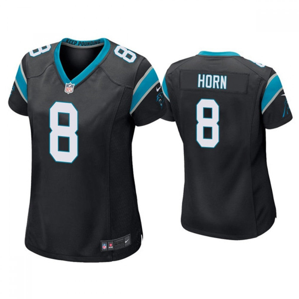 Women's Carolina Panthers #8 Jaycee Horn Black Vapor Untouchable Limited Stitched NFL Jersey(Run Small) 
