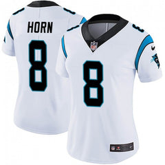 Women's Carolina Panthers #8 Jaycee Horn White Vapor Untouchable Limited Stitched NFL Jersey(Run Small) 