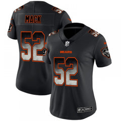 Women's Chicago Bears #52 Khalil Mack 2019 Black Smoke Fashion Limited Stitched NFL Jersey(Run Smal) 
