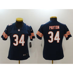 Women's Chicago Bears #34 Walter Payton Navy Blue Vapor Untouchable Elite Stitched NFL Jersey 
