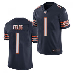 Women's Chicago Bears #1 Justin Fields 2021 NFL Draft Navy Vapor untouchable Limited Stitched Jersey(Run Small) 