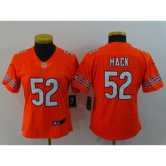 Women's Chicago Bears #52 Khalil Mack Orange Vapor Untouchable Limited Stitched NFL Jersey 