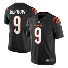 Women's Cincinnati Bengals #9 Joe Burrow 2021 Black Vapor Limited Stitched Jersey(Run Small) 