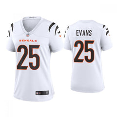 Women's Cincinnati Bengals #25 Chris Evans 2021 New White Vapor Limited Stitched Jersey(Run Small) 