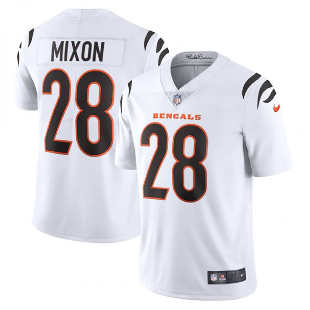 Women's Cincinnati Bengals #28 Joe Mixon 2021 White Vapor Limited Stitched Jersey(Run Small) 