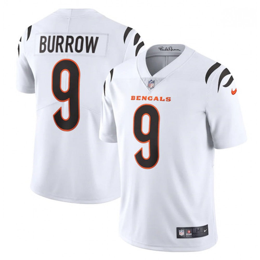 Women's Cincinnati Bengals #9 Joe Burrow 2021 White Vapor Limited Stitched Jersey(Run Small) 