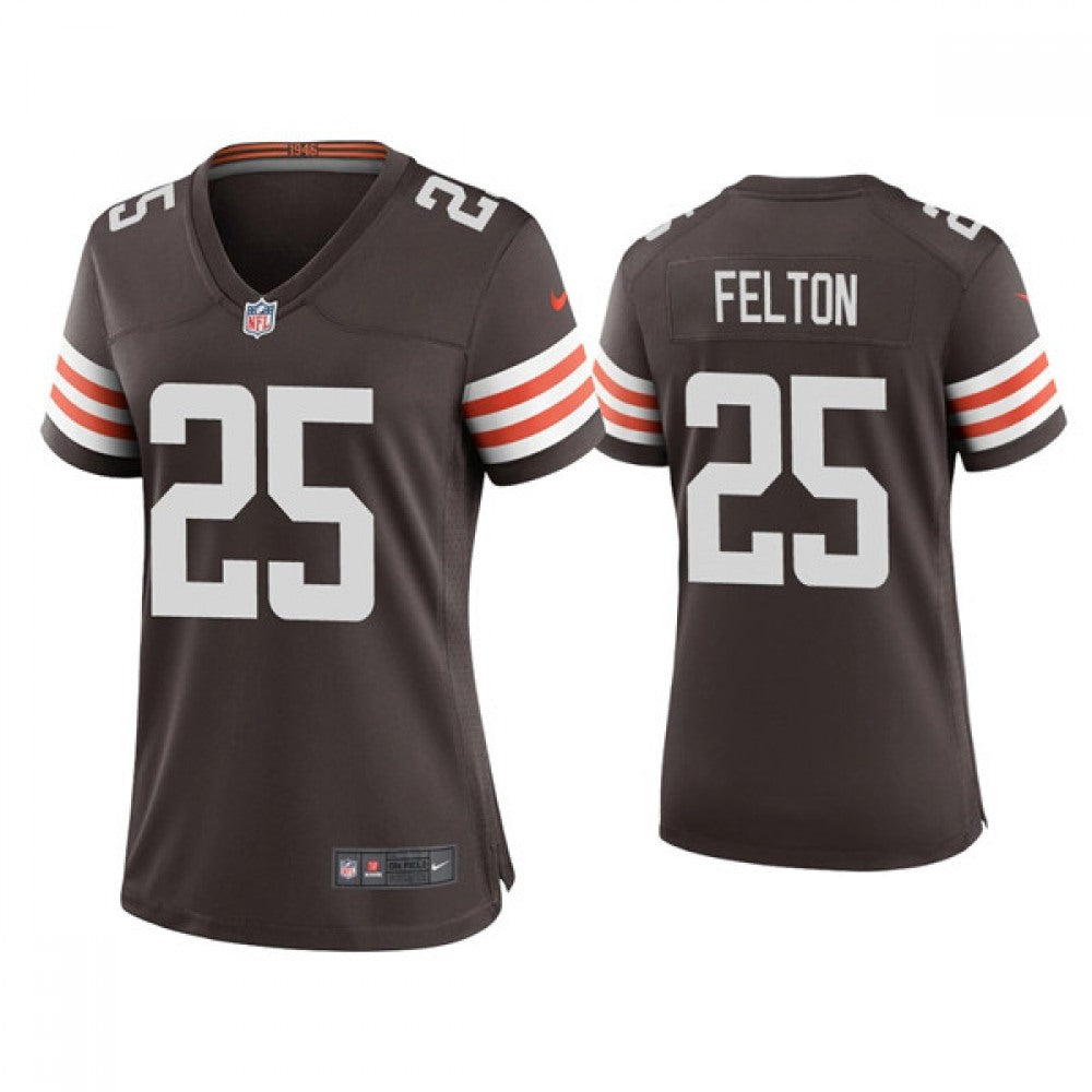 Women's Cleveland Browns #25 Demetric Felton 2020 New Brown Stitched Jersey(Run Small) 