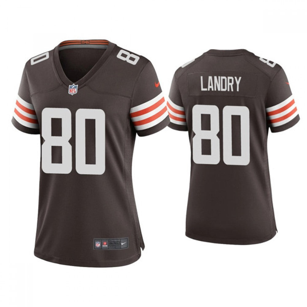 Women's Cleveland Browns #80 Jarvis Landry 2020 New Brown Stitched Jersey(Run Small) 