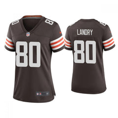Women's Cleveland Browns #80 Jarvis Landry 2020 New Brown Stitched Jersey(Run Small) 