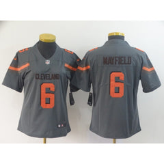 Women's Cleveland Browns #6 Baker Mayfield Gray Inverted Legend Stitched NFL Jersey(Run Small) 