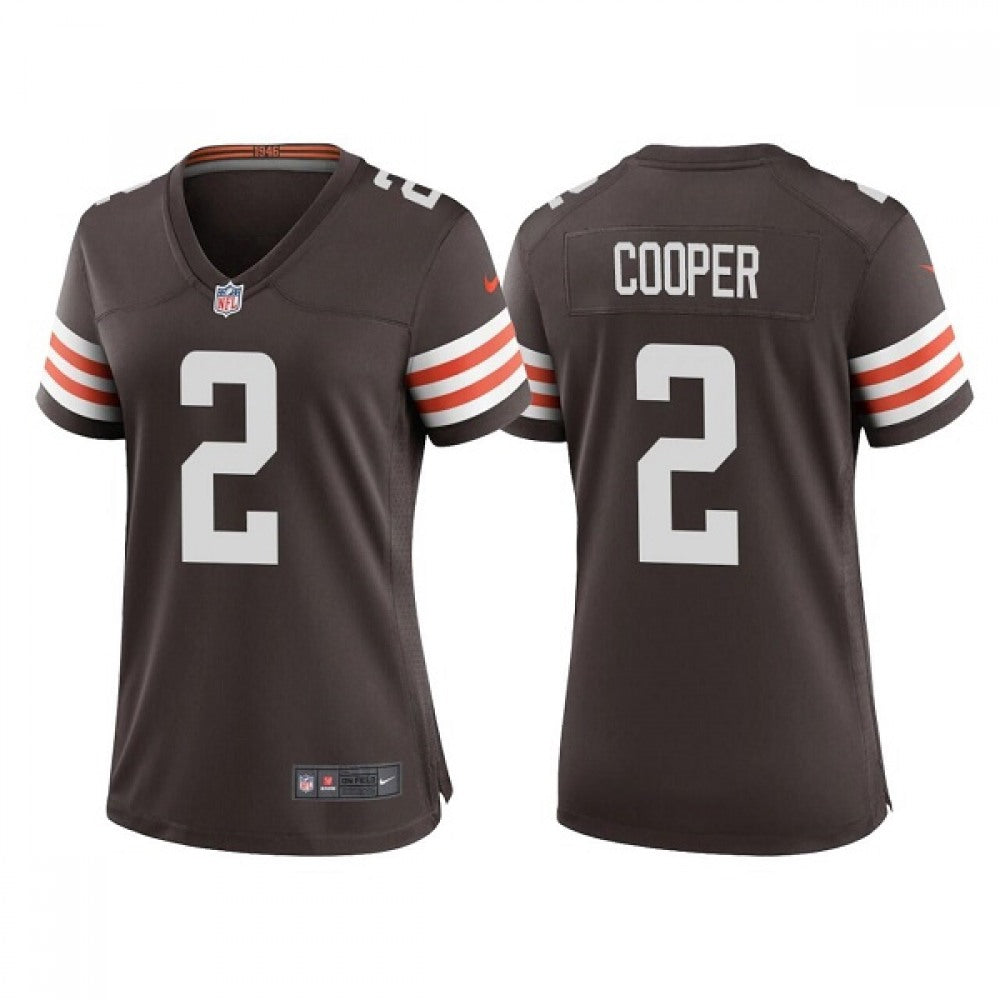 Women's Cleveland Browns #2 Amari Cooper Brown Vapor Untouchable Limited Stitched Jersey(Run Small) 