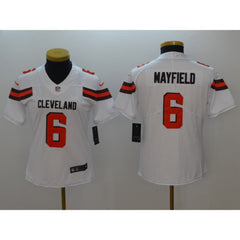 Women's Cleveland Browns #6 Baker Mayfield White 2018 NFL Draft Vapor Untouchable Limited Stitched Jersey 