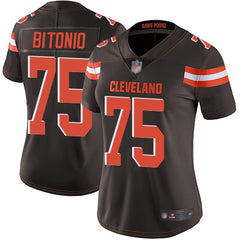 Women's Cleveland Browns #75 Joel Bitonio Brown Vapor Untouchable Limited Stitched NFL Jersey(Run Small) 