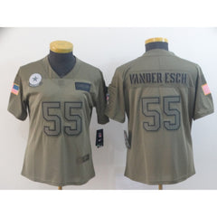Women's Dallas Cowboys #55 Leighton Vander Esch 2019 Camo Salute To Service Stitched NFL Jersey 