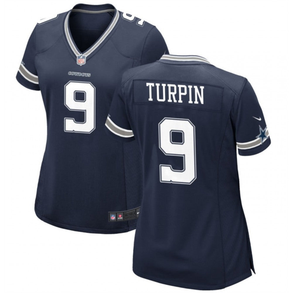 Women's Dallas Cowboys #9 KaVontae Turpin Navy Stitched Football Jersey(Run Small) 