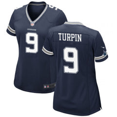 Women's Dallas Cowboys #9 KaVontae Turpin Navy Stitched Football Jersey(Run Small) 