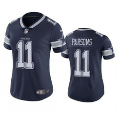 Women's Dallas Cowboys #11 Micah Parsons Navy Vapor Untouchable Limited Stitched Jersey(Run Small) 