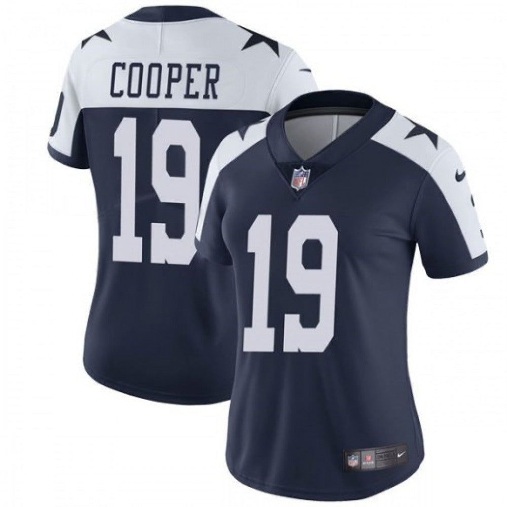 Women's Dallas Cowboys #19 Amari Cooper Navy Vapor Untouchable Limited Stitched NFL Jersey 