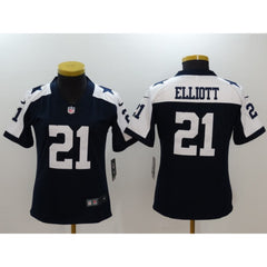 Women's Dallas Cowboys #21 Ezekiel Elliott Navy Blue Vapor Untouchable Limited Stitched NFL Jersey 