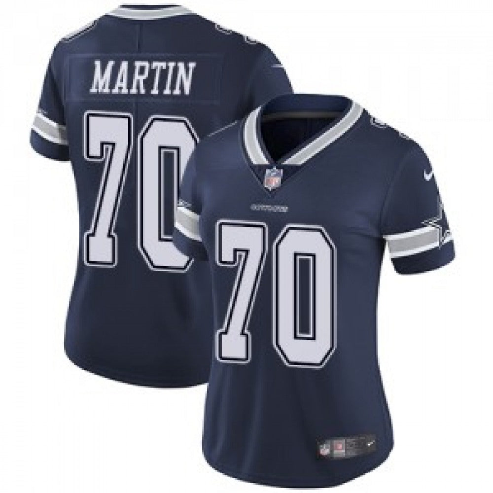 Women's Dallas Cowboys #70 Zack Martin Navy Vapor Untouchable Limited Stitched NFL Jersey(Run Small) 