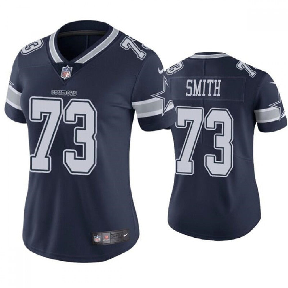 Women's Dallas Cowboys #73 Tyler Smith Navy Vapor Untouchable Limited Stitched Jersey(Run Small) 