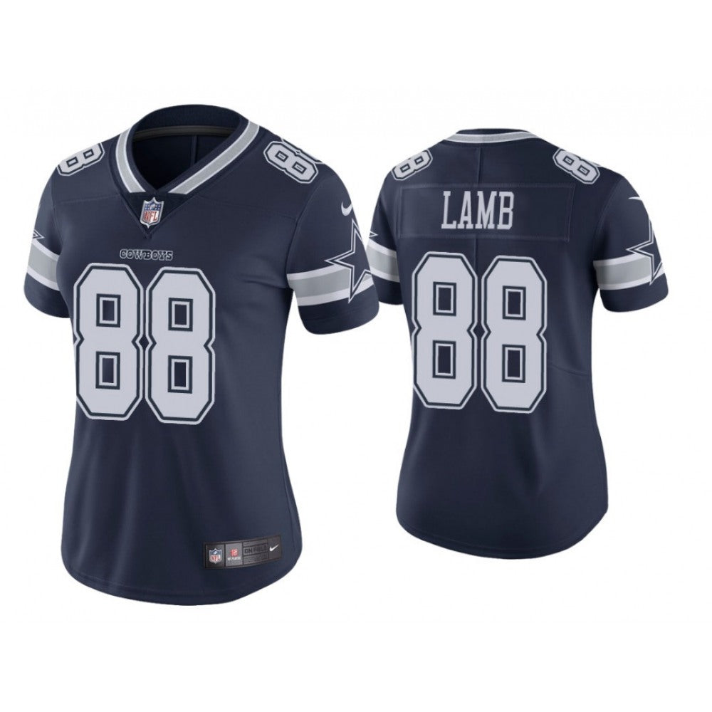 Women's Dallas Cowboys #88 CeeDee Lamb Navy Vapor Untouchable Limited Stitched Jersey 