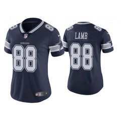 Women's Dallas Cowboys #88 CeeDee Lamb Navy Vapor Untouchable Limited Stitched Jersey 