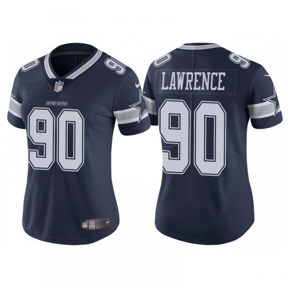 Women's Dallas Cowboys #90 DeMarcus Lawrence Navy Vapor Untouchable Limited Stitched Jersey(Run Small) 