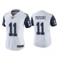 Women's Dallas Cowboys #11 Micah Parsons White Vapor Untouchable Limited Stitched Jersey(Run Small) 
