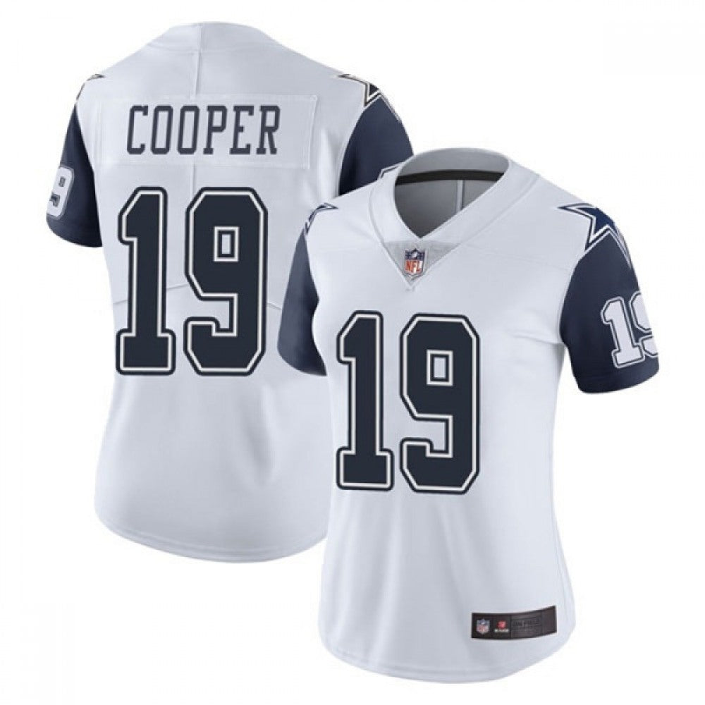 Women's Dallas Cowboys #19 Amari Cooper White Vapor Untouchable Limited Stitched Jersey 