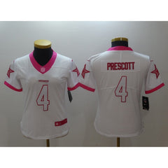 Women's Dallas Cowboys #4 Dak Prescott White Vapor Untouchable Limited Stitched NFL Jersey 