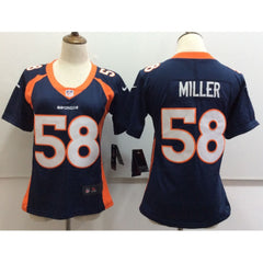 Women's Denver Broncos #58 Von Miller Blue Untouchable Limited Stitched NFL Jersey 