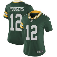 Women's Green Bay Packers #12 Aaron Rodgers Green Vapor Untouchable Limited Stitched Jersey(Run Small) 