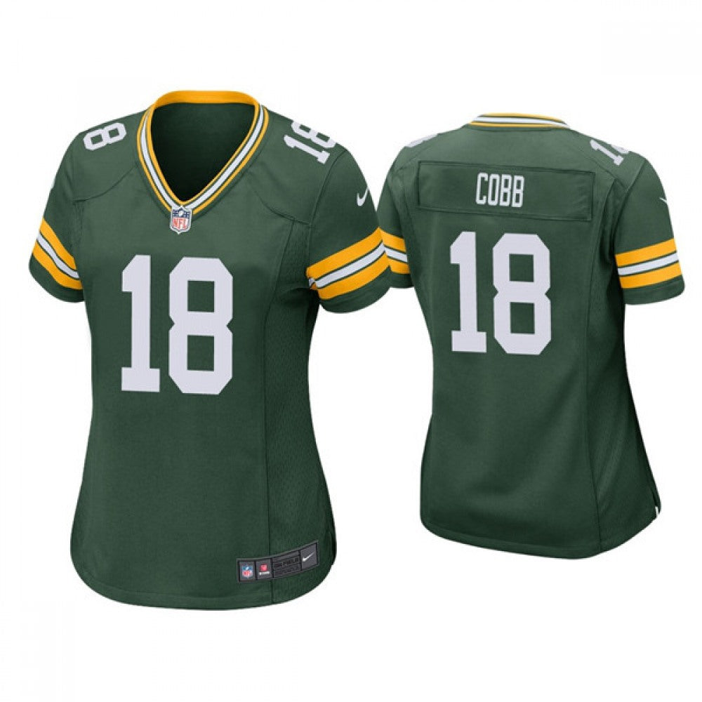 Women's Green Bay Packers #18 Randall Cobb Green Vapor Untouchable Limited Stitched Jersey(Run Small) 