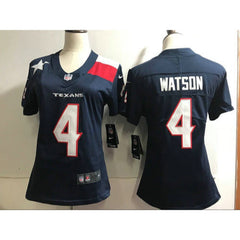 Women's Houston Texans #4 Deshaun Watson Navy Special Edition Stitched NFL Jersey(Run Small) 