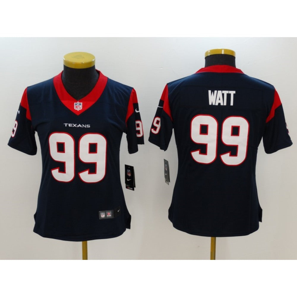 Women's Houston Texans #99 J.J. Watt Navy Vapor Untouchable Limited Stitched NFL Jersey 
