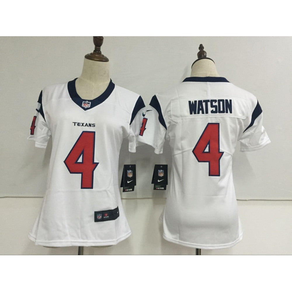 Women's Houston Texans #4 Deshaun Watson White Stitched NFL Vapor Untouchable Limited Jersey 