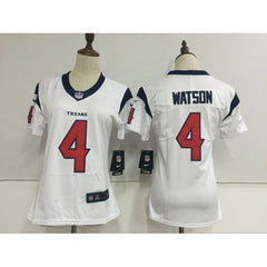 Women's Houston Texans #4 Deshaun Watson White Stitched NFL Vapor Untouchable Limited Jersey 