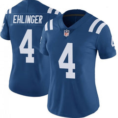 Women's Indianapolis Colts #4 Sam Ehlinger Blue Vapor Untouchable Limited Stitched Jersey(Run Small) 