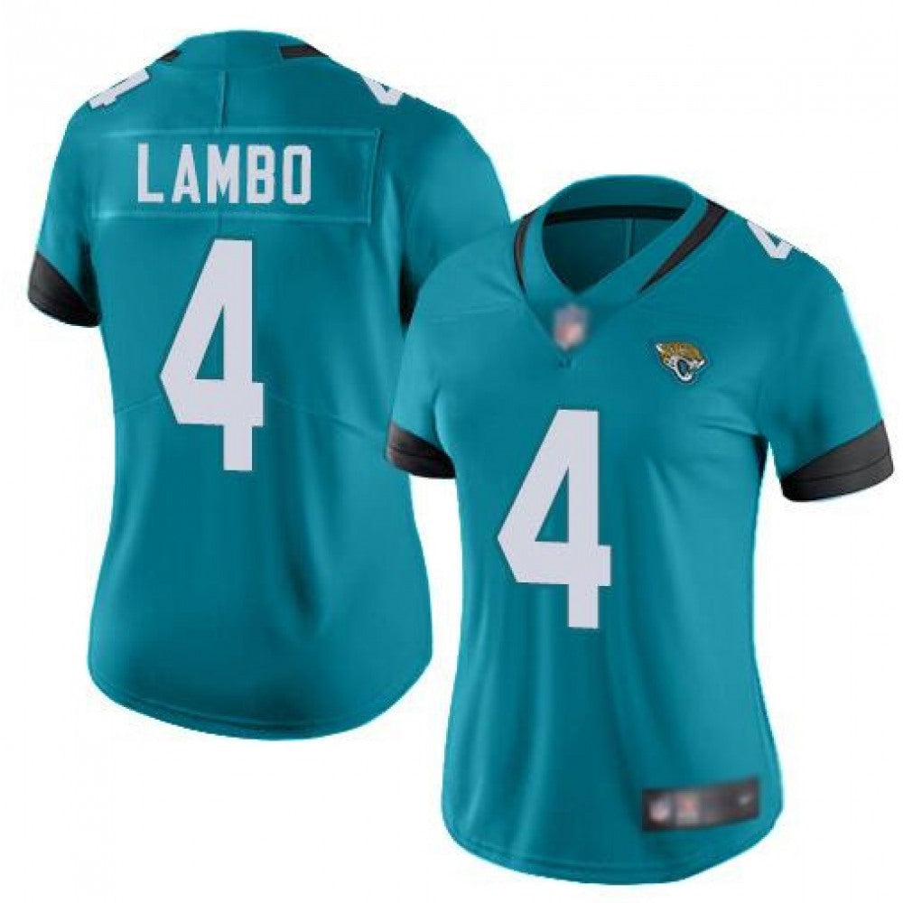 Women's Jacksonville Jaguars #4 Josh Lambo Blue Vapor Untouchable Limited Stitched NFL Jersey(Run Small) 