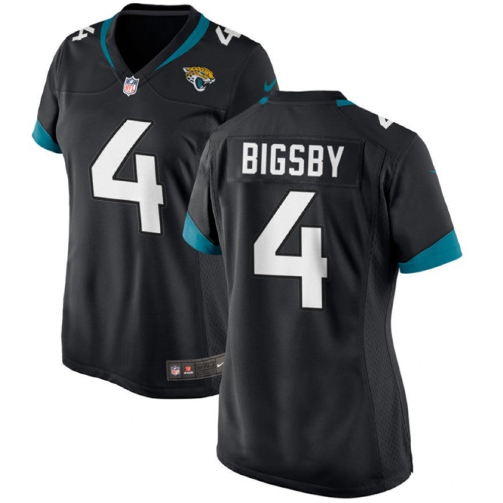 Women's Jacksonville Jaguars #4 Tank Bigsby Black Stitched Jersey(Run Small) 