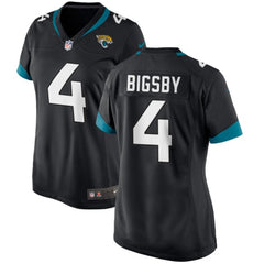 Women's Jacksonville Jaguars #4 Tank Bigsby Black Stitched Jersey(Run Small) 