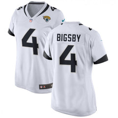 Women's Jacksonville Jaguars #4 Tank Bigsby White Stitched Jersey(Run Small) 