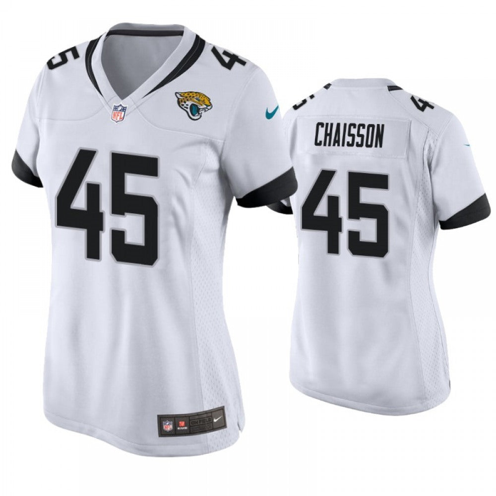 Women's Jacksonville Jaguars #45 K'Lavon Chaisson White Stitched Jersey(Run Small) 