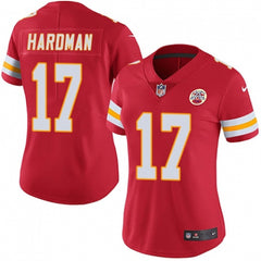 Women's Kansas City Chiefs #17 Mecole Hardman Red Vapor Untouchable Limited Stitched NFL Jersey(Run Small) 