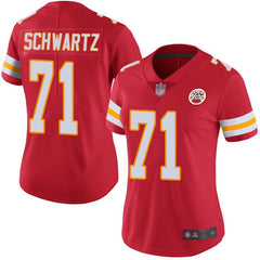 Women's Kansas City Chiefs #71 Mitchell Schwart Red Vapor Untouchable Stitched NFL Jersey(Run Small) 